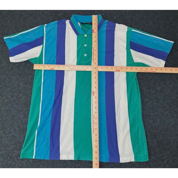 Vintage Puritan Classics Multicolor Stripe Polo Shirt Sz XL - Picture 1 of 4